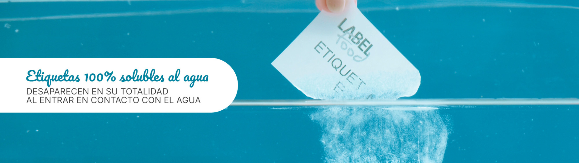Etiquetas ashesivo soluble al agua